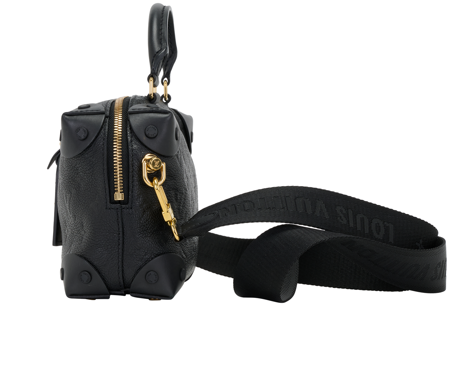 Petite Malle Souple, &pound;1,100, Handbags, Black, Leather, Bottom view